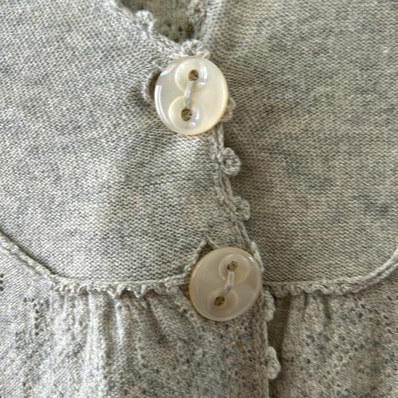 Anthropologie Moth sweater. Hood on back. Floral knit. - Picture 3 of 7